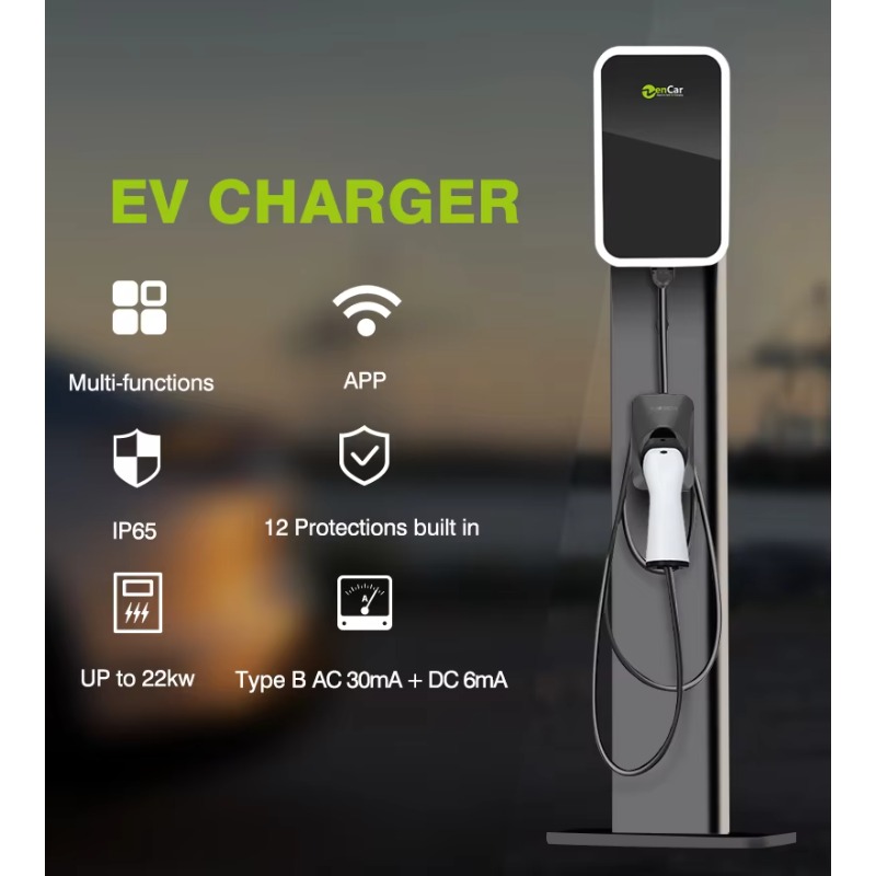 7kW 11kW AC 전기차 충전소 타입 2 스마트 월 - 22Kw Wallbox Type 2 Ocpp Rfid 리뷰 및 가격